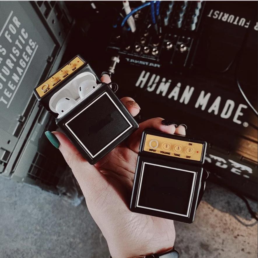 

Для кейса Airpods 4 2024, 3D Ретро Звуковая Коробка Динамик Силиконовый Защитный Чехол для Наушников Для Кейса Airpods Pro 2 Funda For Airpods 4 2024