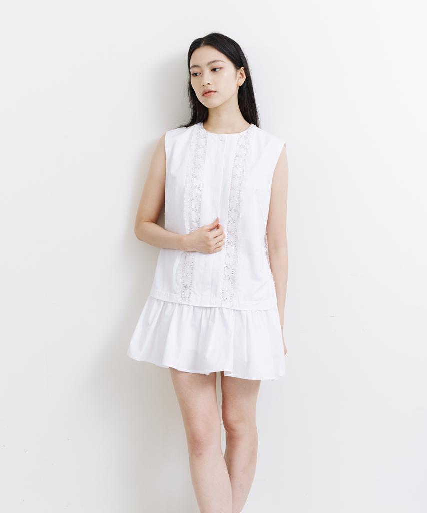 Lapineatteullie White Shirt Dress