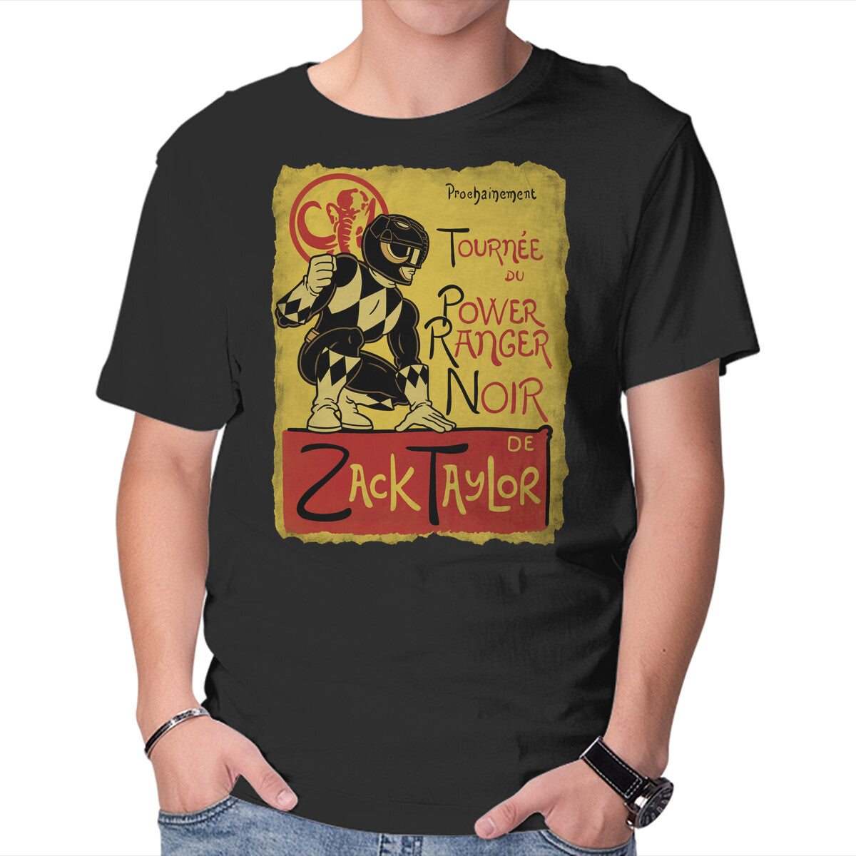 Unisex Crew Neck T-Shirt Le Ranger Noir Graphic Short Sleeve Casual Tee XXXXL