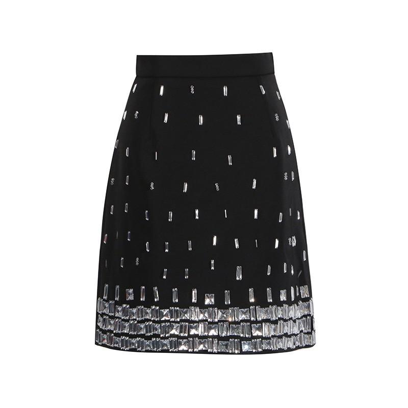 Celebrity Style Heavy Industry Short Top + Hip Skirt Slim High-quality Suit