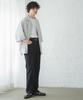 WEGO Unisex Flared Korean Size Black Semi-Flared Slacks, Pants, Bottoms, Year-Round, All-Season, Stylish, Casual, Style, Spring, Summer, Autumn,