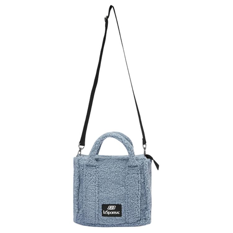 

Skechers X LeSportsac Collaboration Adjustable Detachable Shoulder Strap Zipper Closure Crossbody Lambswool Tote Bag Unisex Tote Bag L422U198-030R Light Denim