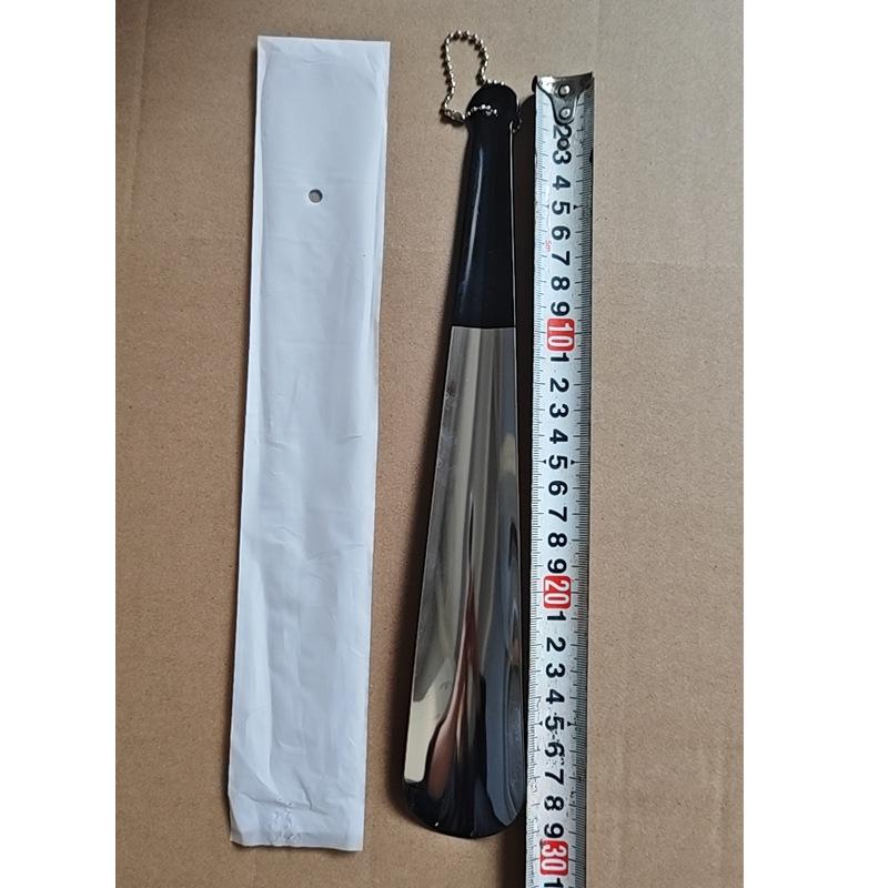 Popular Comfort Grip Long Metal Shoehorn with Soft Rubber Handle