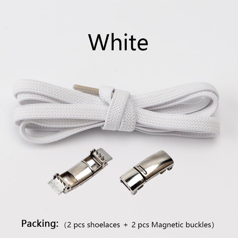 1 Pair No tie Shoelaces Magnetic Lock Elastic Shoe Laces For Kids and Adult Sneakers for Shoelace Flat Rubber Bands Shoestrings