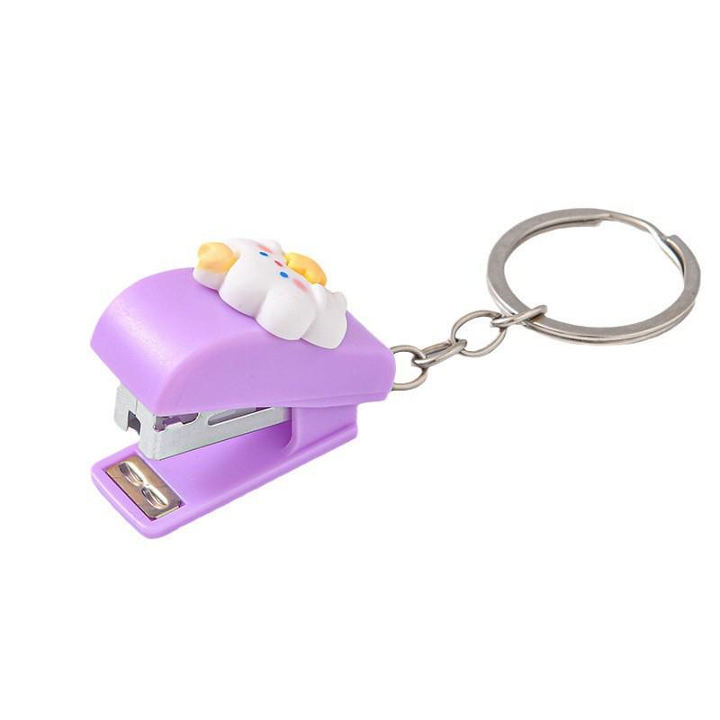 Portable Cute Children's Stapler - Cartoon Mini Keychain