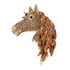 Horse Head Brooch Sparkling Alloy Animal Lapel Pin Rhinestone Inlaid Horse Brooch Clothes Accessory for Men Women Horse Lover Gift
