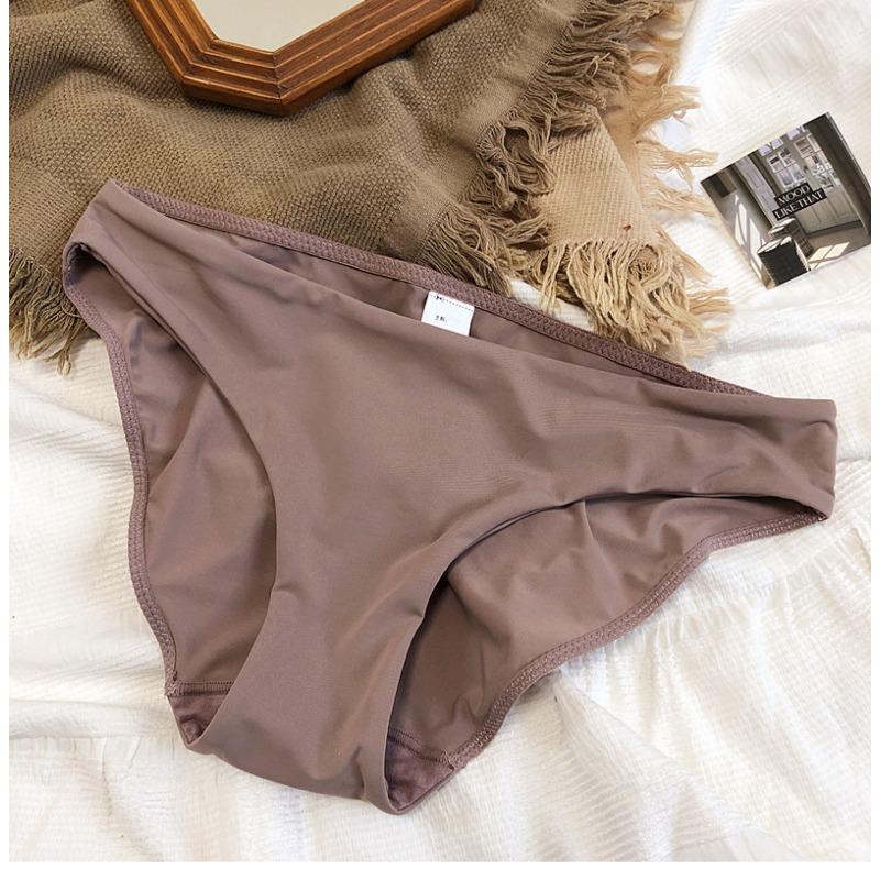 9 Color Women Seamless Panties Sexy Low Waist Milk Silk Comfort Breathable Briefs Buttock Cover Basic Shorts Ladies Lingerie