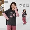 Mädchen Langarm T-Shirt Kinder Fake Zweiteiler Lässiges A-Klasse Oberteil