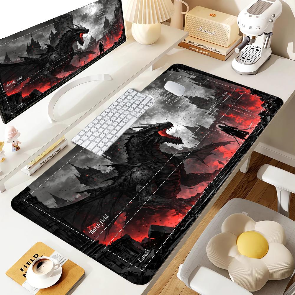 Game Dragon Boy Pattern MousePad, Anime Mouse Pad, Desktop Pad, Sewed Edge Mouse Pad Keyboard Pad Suitable for Gamers and Office