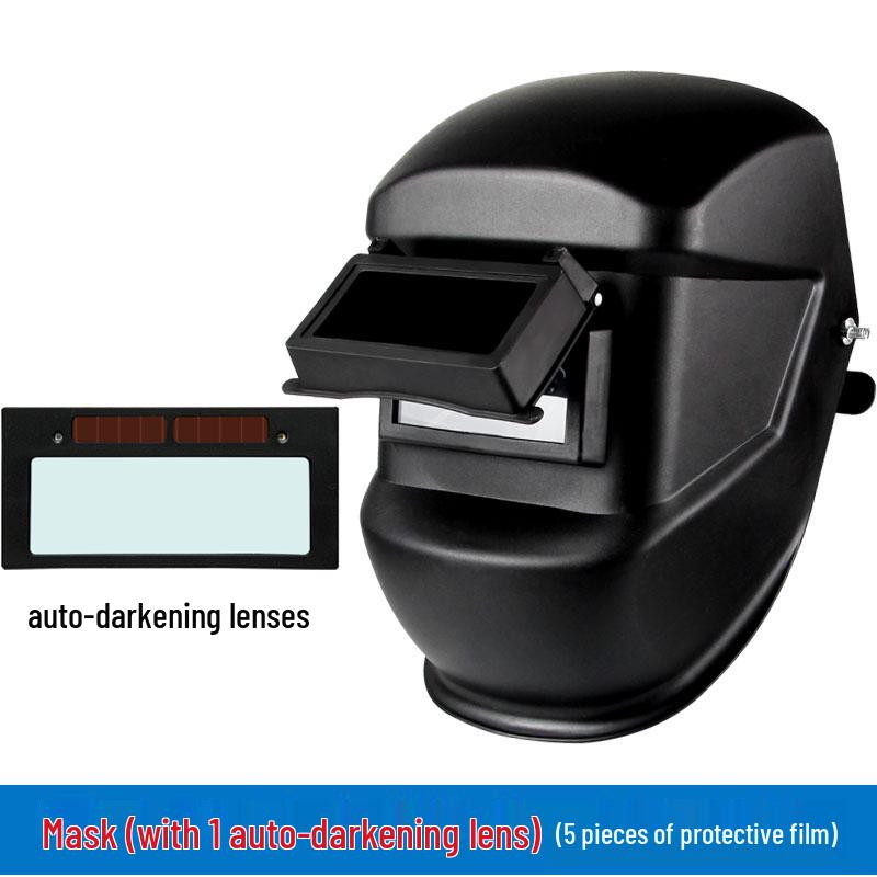Adjustable Full-Face Flip-Up Welding Mask: Anti-Splash, Breathable, High-Temperature Resistant