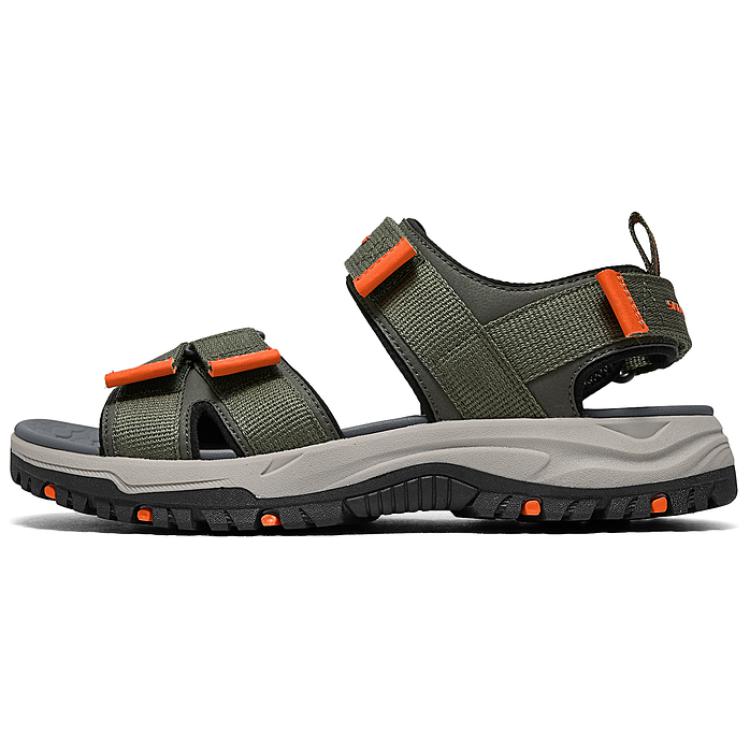 Skechers Luxe Foam Comfortable Fashion Beach Sandals Men sandals Green 205478-OLV 41
