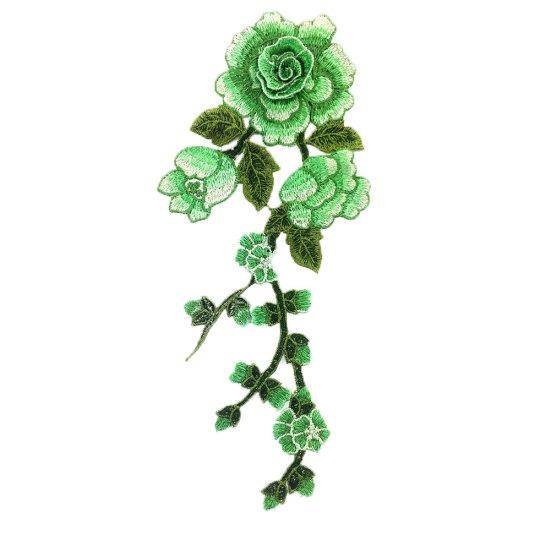 Kwiatowy haft naszywka z haftem DIY szycie na sukience z aplikacją Craft