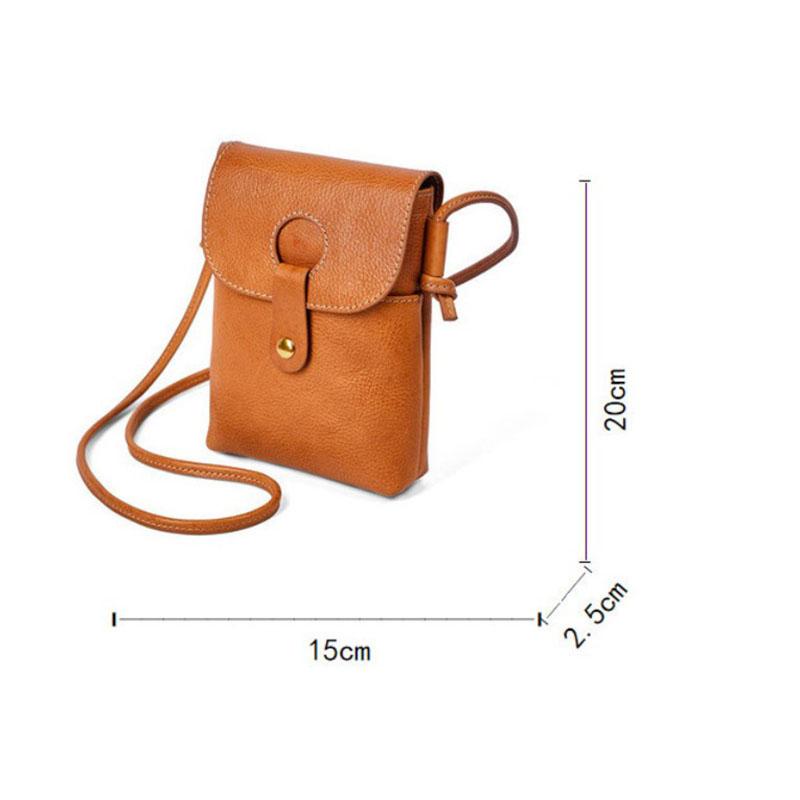 Fashion Cow Leather Cross body Bags For Woman Retro Casual Luxury Design Phone Purse Custom Initials Lady Business Shoulder Bag
