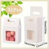 32pcs Finished Folding Paper Gift Bags with Handle Plastic Visible Window and Sturdy Construction - Perfect for Gift Wrapping Party Favors
