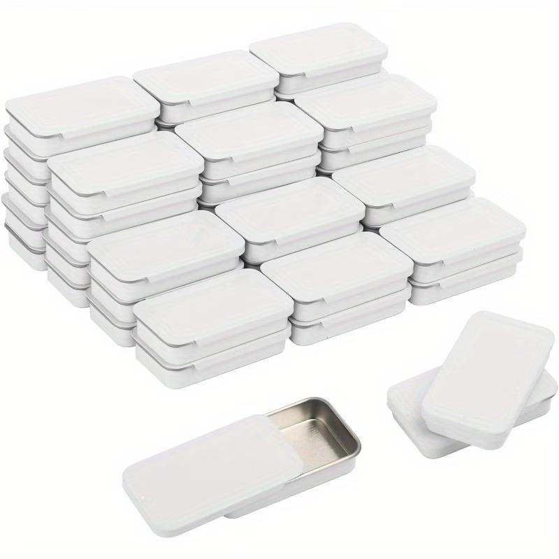 

40pcs Tinplate Push-Pull Box Sliding Lid Tinplate Box Metal Storage Organizer Lip Storing Balm Candies Jewelry Pills Containers