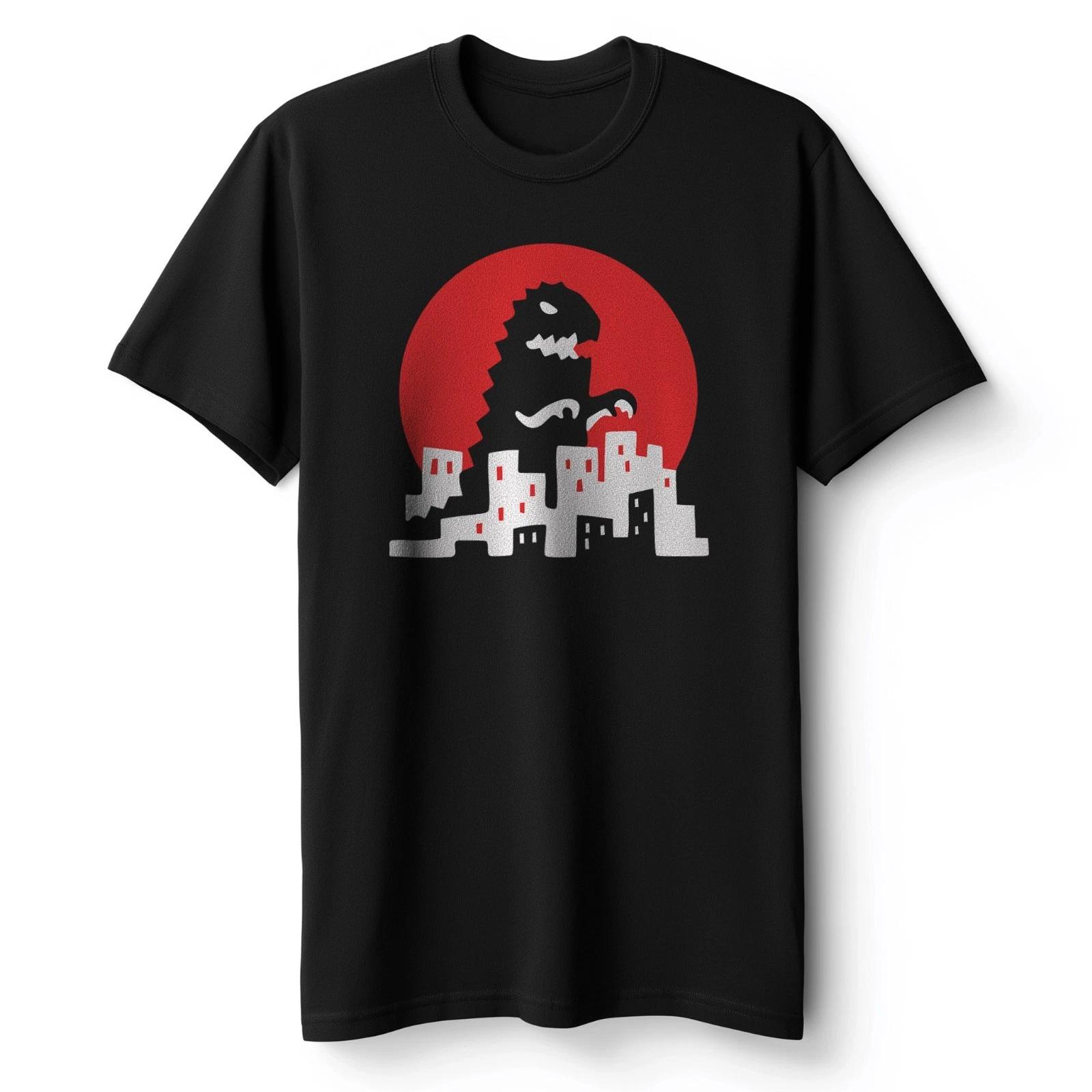 

Godzilla Men s T-Shirt Cotton Black Kaiju Tokyo Japan 2XL