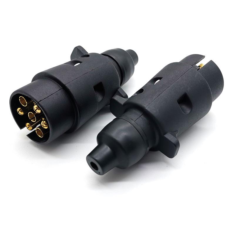 Europäische 7-Pin Nylon-Steckdose mit Gummipolster für Wohnmobil-Anhänger