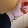 New Light Luxury Sparkling Diamond Zircon Bracelet Women's Adjustable Pulling Small and Stretching Bracelet Handpiece