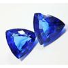 Natural Blue Tanzanite Loose Gemstone 14.80 Ct Trillion Shape Pair for Jewelry Making and Crafts