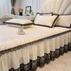 Lace Style Bed Skirt Quilted Bed Cover Queen/King Size Bedspread Solid Color Mattress Protector falda de cama (No Pillowcase)