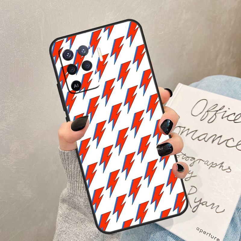 Lightning Bolt Pattern Case For Oppo A40 A60 A80 A78 A38 A18 A98 A58 A96 A76 A16 A94 A74 A54 A15 A17 A57 A77 A5 Pro