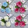 New Simulated Flower Threeheaded Yuanbao Lotus Wedding Scene Decor For Home Party Gift