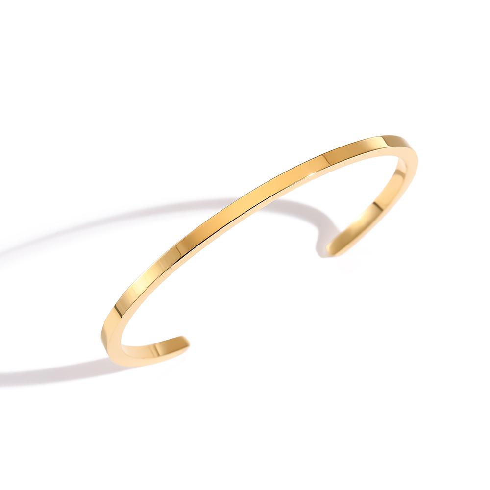 EMANCO Multi-Color Stainless Steel Cuff Bracelets Minimalist Style Geometric Elements Versatile Fashion Men's Jewelry