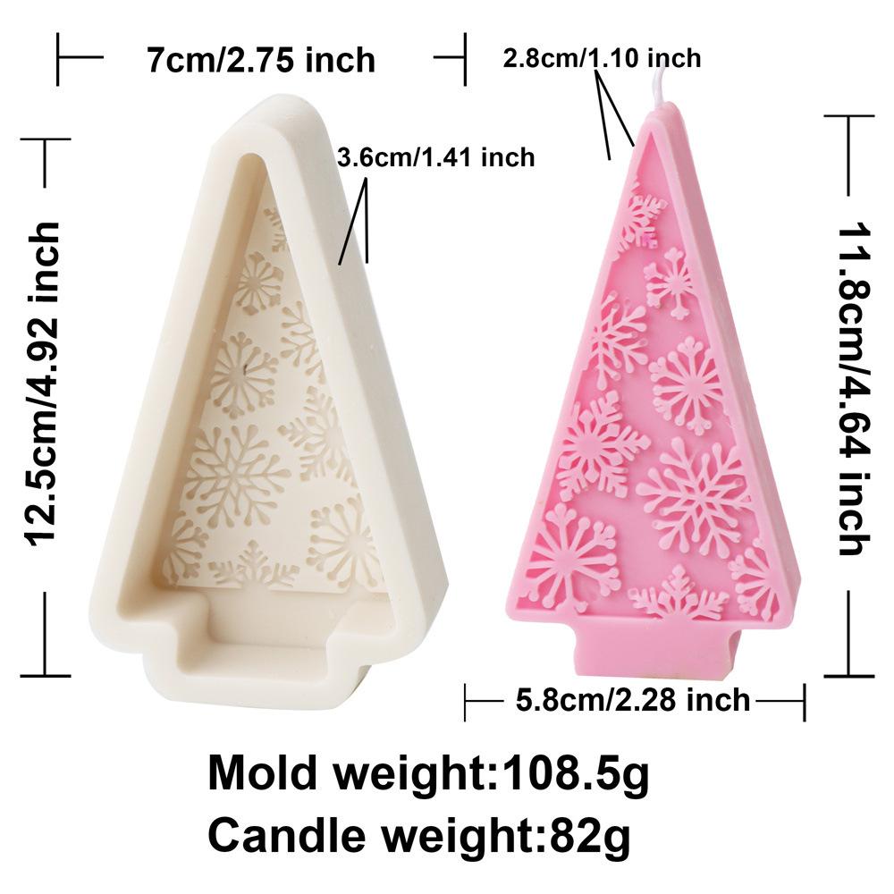 

Christmas Snowflake Candle Silicone Mold DIY Christmas Tree Aromatherapy Candle Handmade Candle Mould Gift Christmas Decoration