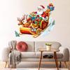 Christmas Reindeer Sleigh & Santa Claus Gift Wall Stickers for Home Decoration