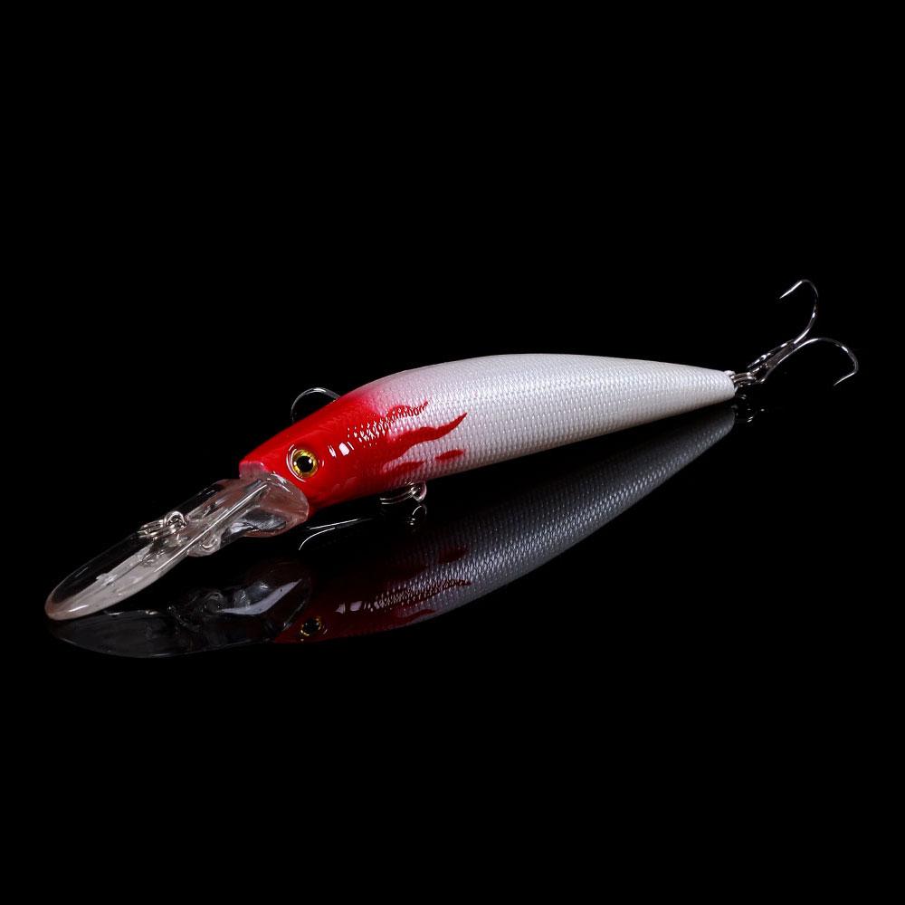 HENGJIA 1 tk Minnow kalastuslant Elutruu haugi landi vobler kõva sööt 3D Eyes kalastustarvetega