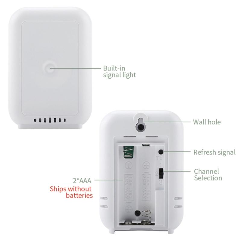 Digital Thermometers with Indoor Outdoor Temperature Wireless Display Digital Hygrometer Thermometers with 2 Remote Sensors