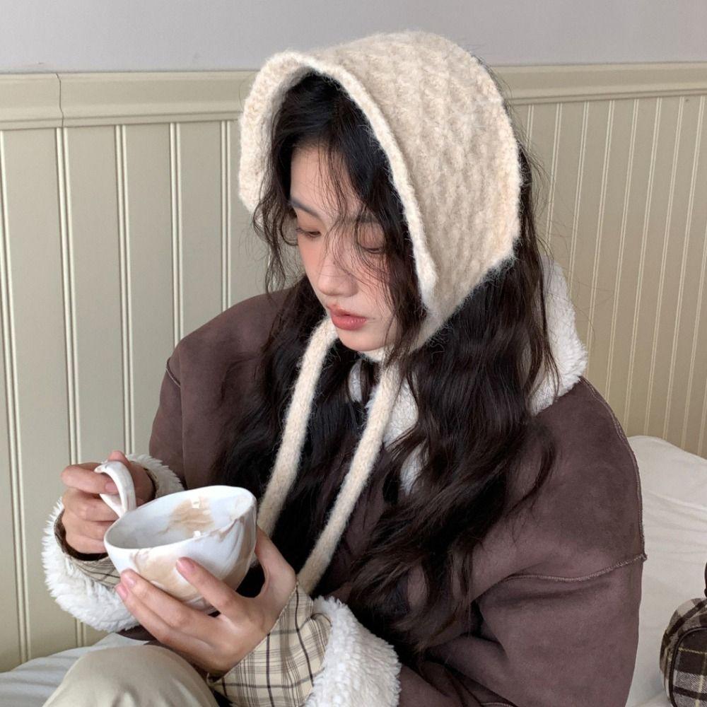 Windproof Knitted Earmuffs Solid Color Earlap Warmer Personality Ear Protection Strap Daily