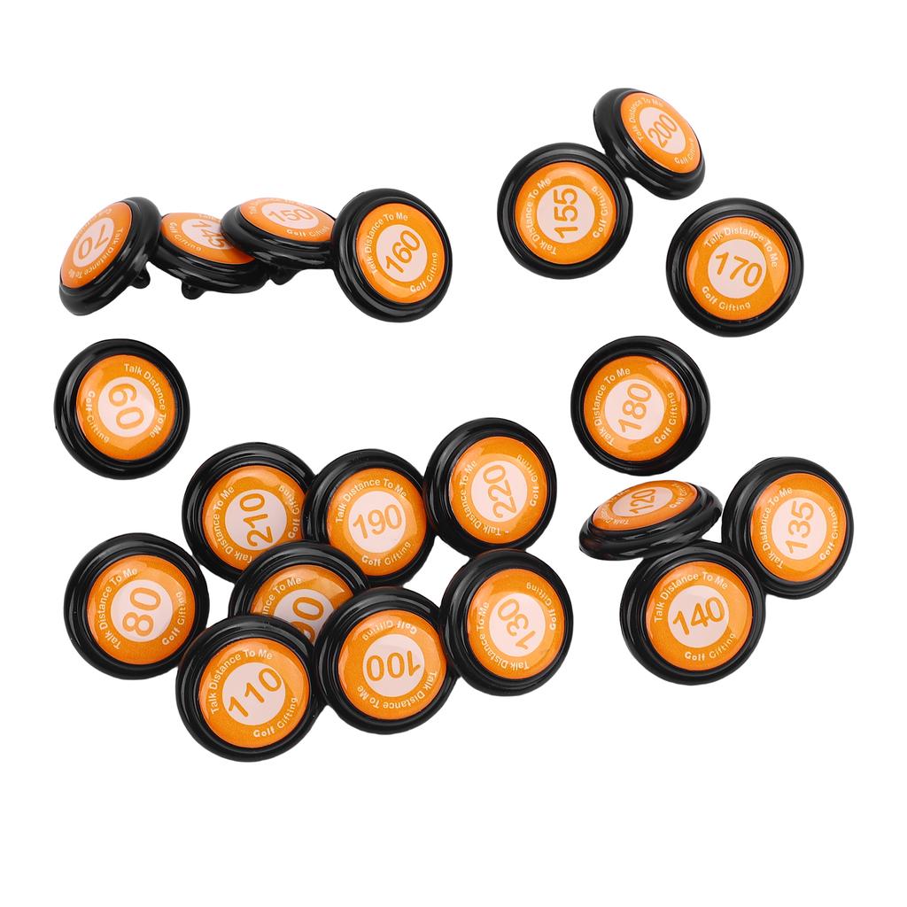 20 adet Kulüp Mesafe İşaretleyicileri Top Pozisyonu İşaretleyicileri Kulüp Yardaj İşareti ABS Açık Hava Sporları için Turuncu