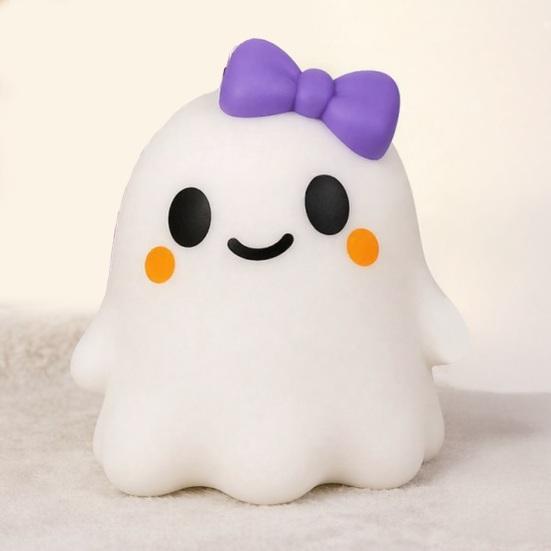 Ghost Squeeze Toys Halloween Bow Toy Stress Relief Cartoon Sensory Decompression Toy Soft Stretchy Party Favors for Adults Kids Anxiety