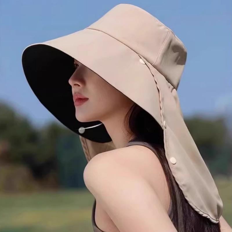 Wide Brim Sunscreen Fisherman Hat Breathable Neck Protection Hat Uv Protection Sun Protection Picking Tea Hat Fishing Hat