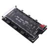 PWM fan+ARGB LED sync controller 2 in 1, wireless, 1 to 8, splitter, 5V, 3-pin ARGB, 4-pin fan adapter