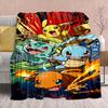 Pokémon Anime Flannel Blanket - Soft Warm Perfect for Sofa, Bedding Camping Travel Office Home Decor 