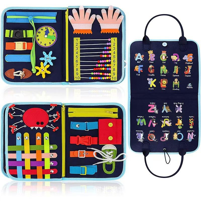 Felt Learning Early Education Board Felt Children Diy Busy Board Montessori Children'S Puzzle Teaching Dress And Tie Shoelaces