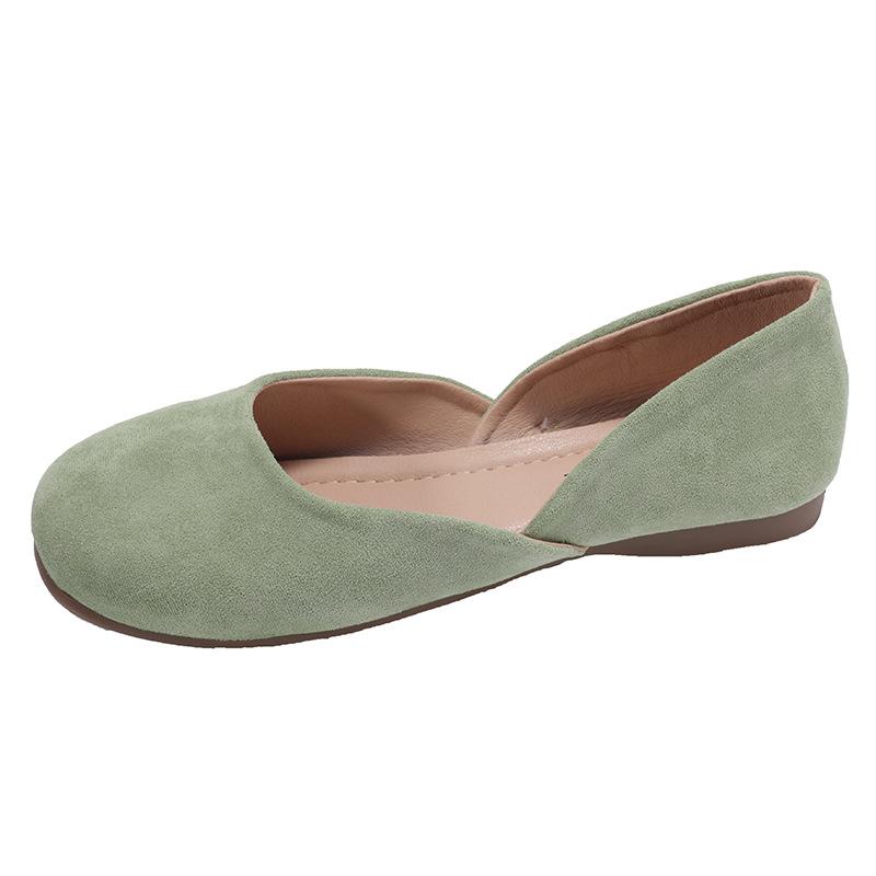 Fashion Splicing Square Toe Mules Shoes for Women Suede Flats 2025 Spring Autumn Slip On Designer Fashion Solid Color Casual Loafers