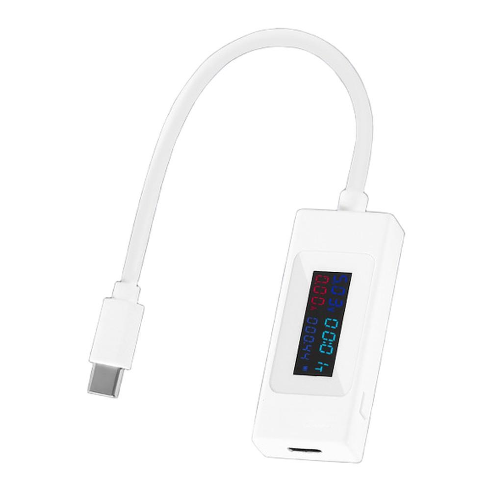 Tragbares Typ-C-Leistungsmessgerät mit Farb-LCD-Display zur Spannungs- und Strommessung, kompatibel mit PD- und VOOC-Schnellladung