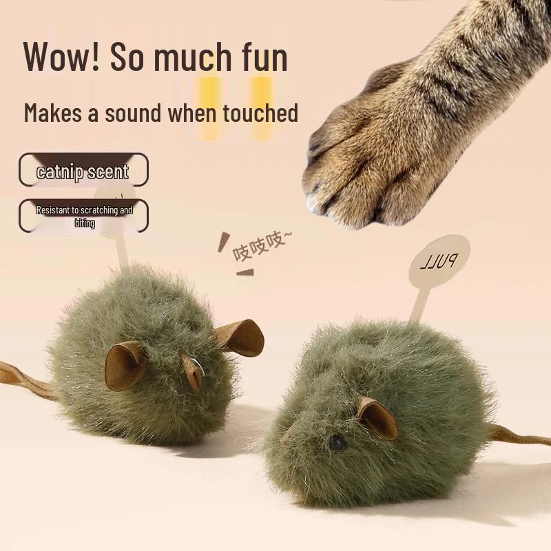 Smart Sensing Chirping Mouse Cat Toy: Light-Activated Sound Plush for Self-Play and Boredom Relief