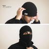 Men Winter Hat Knitted Thick Stretchy Piled Hat Solid Color Ear Protection Multiple Folding Styles Warm Daily Wear Cap Outdoor Skiing Skating Headwear
