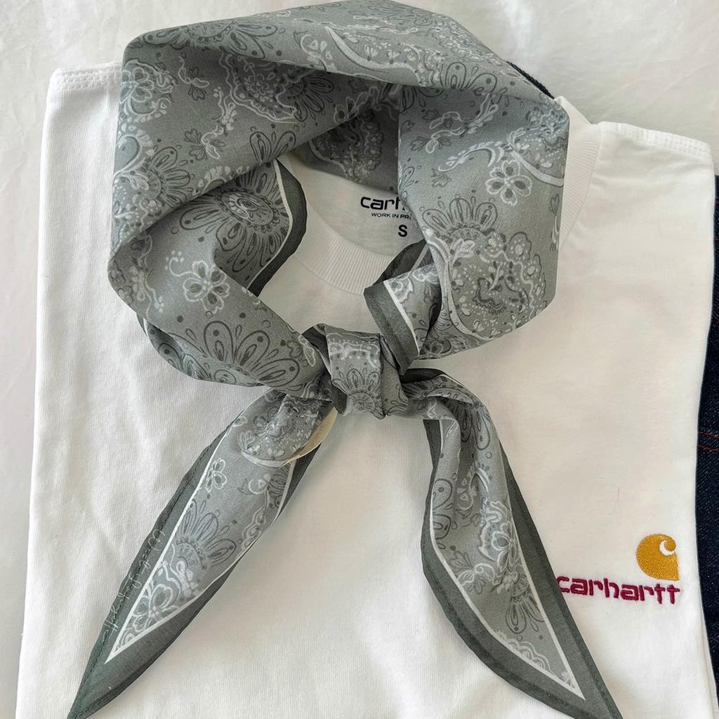 Pure Cotton Retro Fashionable Cashew Pure Cotton Rhombus Silk Scarf Japanese Spring And Summer Thin Scarf Casual Men And Women