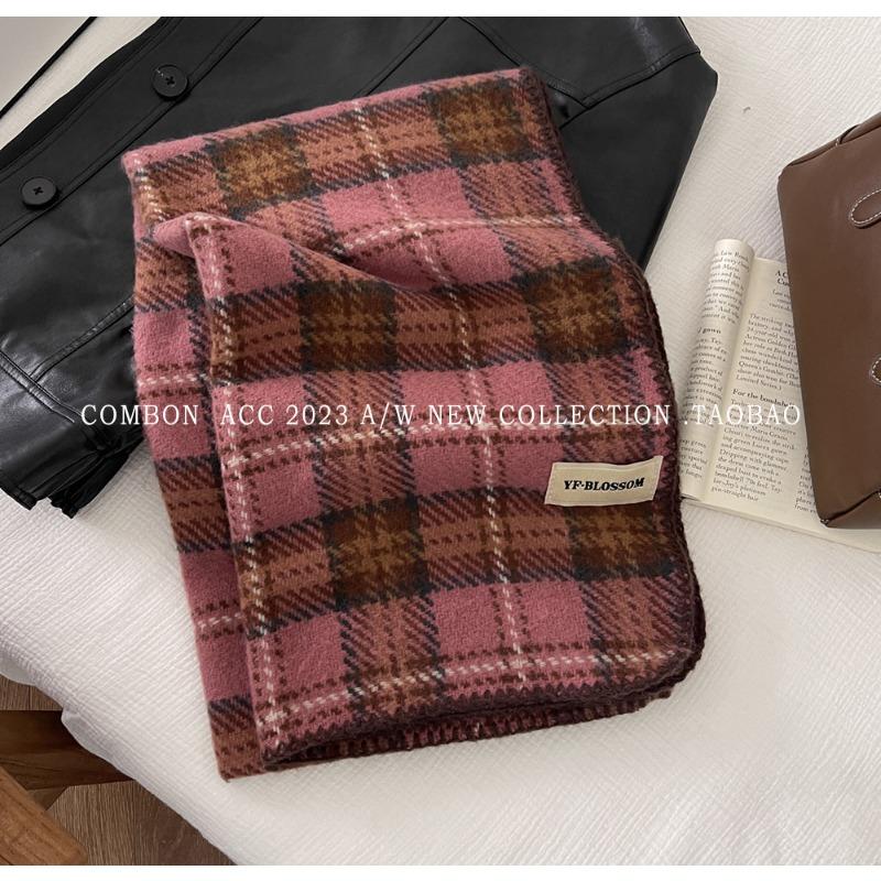 New Year of the Dragon Red Scarf Women's Winter New Plaid Imitation Cashmere Scarf Shawl Student Gift