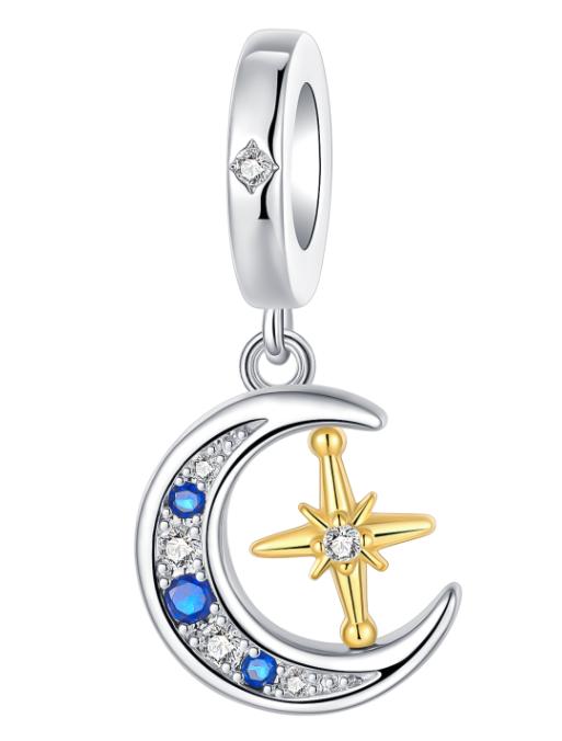 Original Copper Colorful Charms Sun Moon And Star Beads Earrings Pendants Fit Bracelet Necklace Diy Jewelry Gift