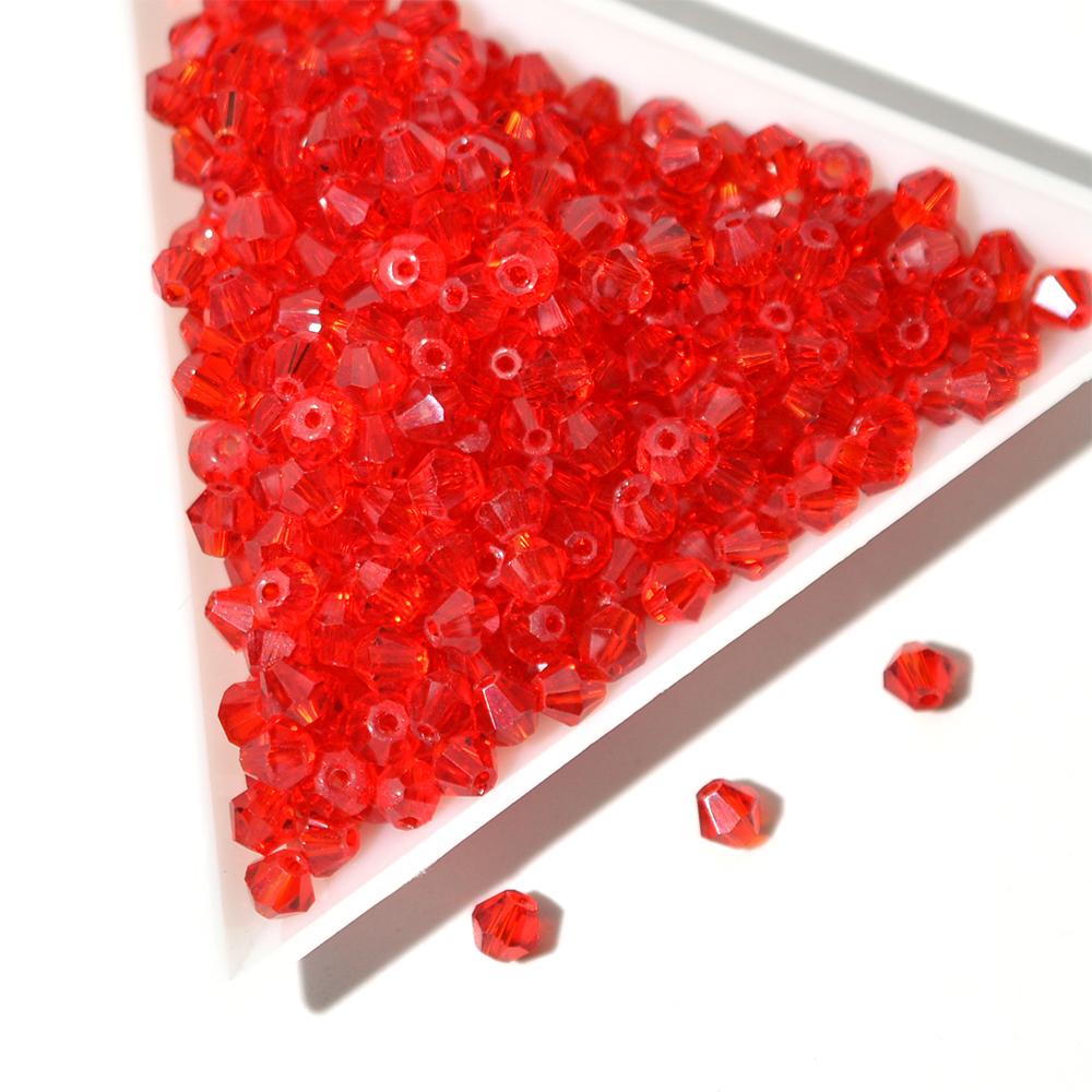 

4 мм Граненые австрийские хрустальные стеклянные бусины Биконус Форма Разделитель Свободные бусины для изготовления ювелирных изделий DIY 100pcs/bag