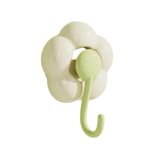 

Suction Cup Hook Bright Petal Design Strong Hold Hook Washable Multipurpose Hook for Bathroom Kitchen Towel м ята зелений колір