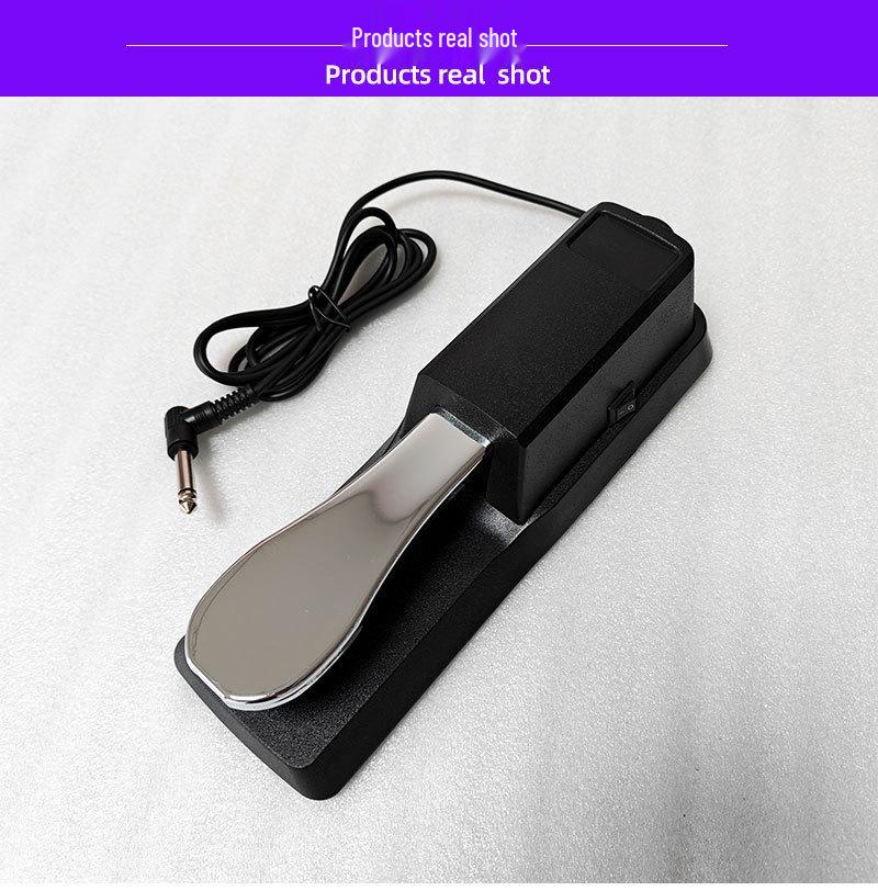 Universal Metal Sustain Pedal for Electronic Keyboards, Digital Pianos, and Synthesizers.