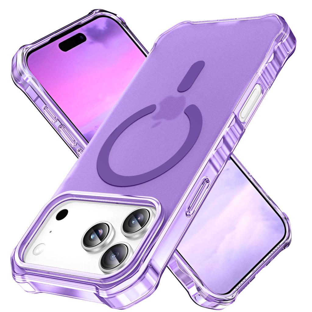 For iPhone 17 Pro Max Case Compatible with MagSafe Small Wavy Edge PC+TPU Phone Cover