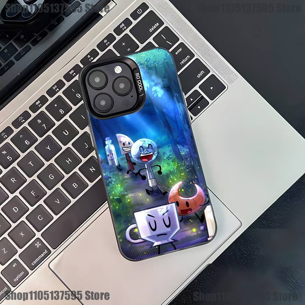 Bfdi Battle For Dream Island Phone Case For iPhone 17,16,15,14,13,12,11,Pro,XS,Max,Plus,Mini,SE4,E Black Matte Shockproof Cover
